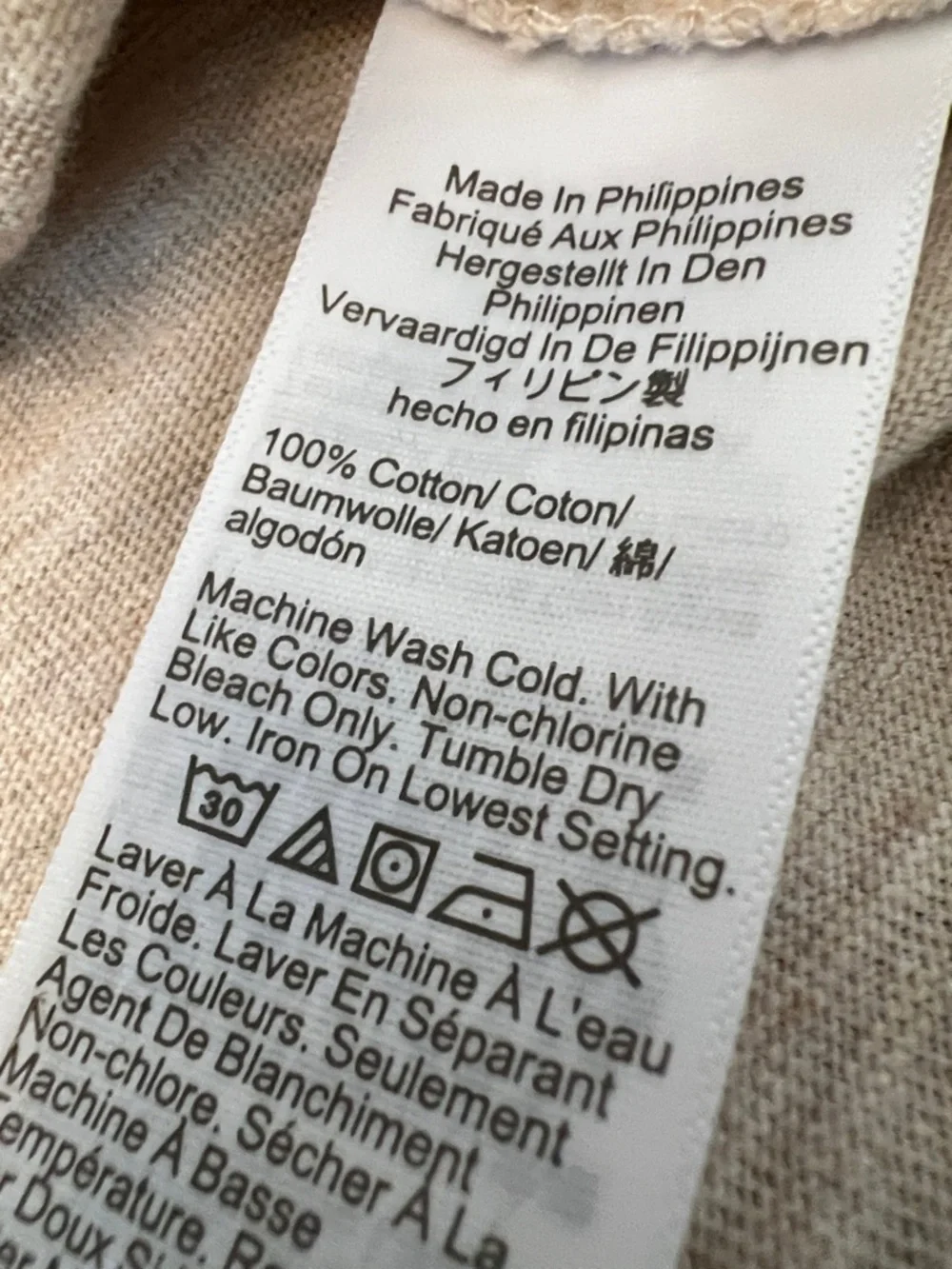 J. Crew oatmeal tee 100%