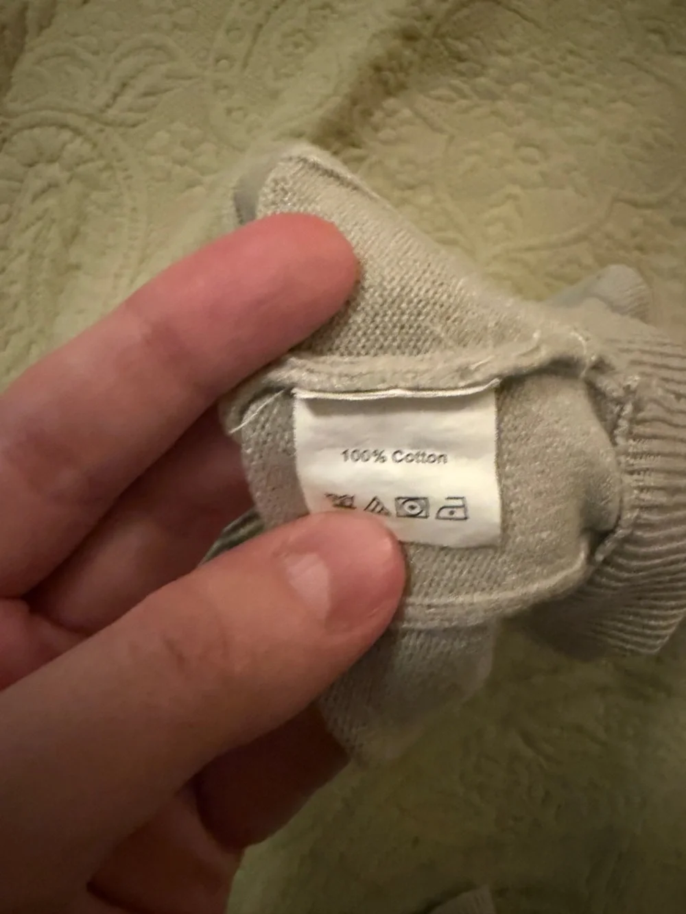 None beige ribbed matching