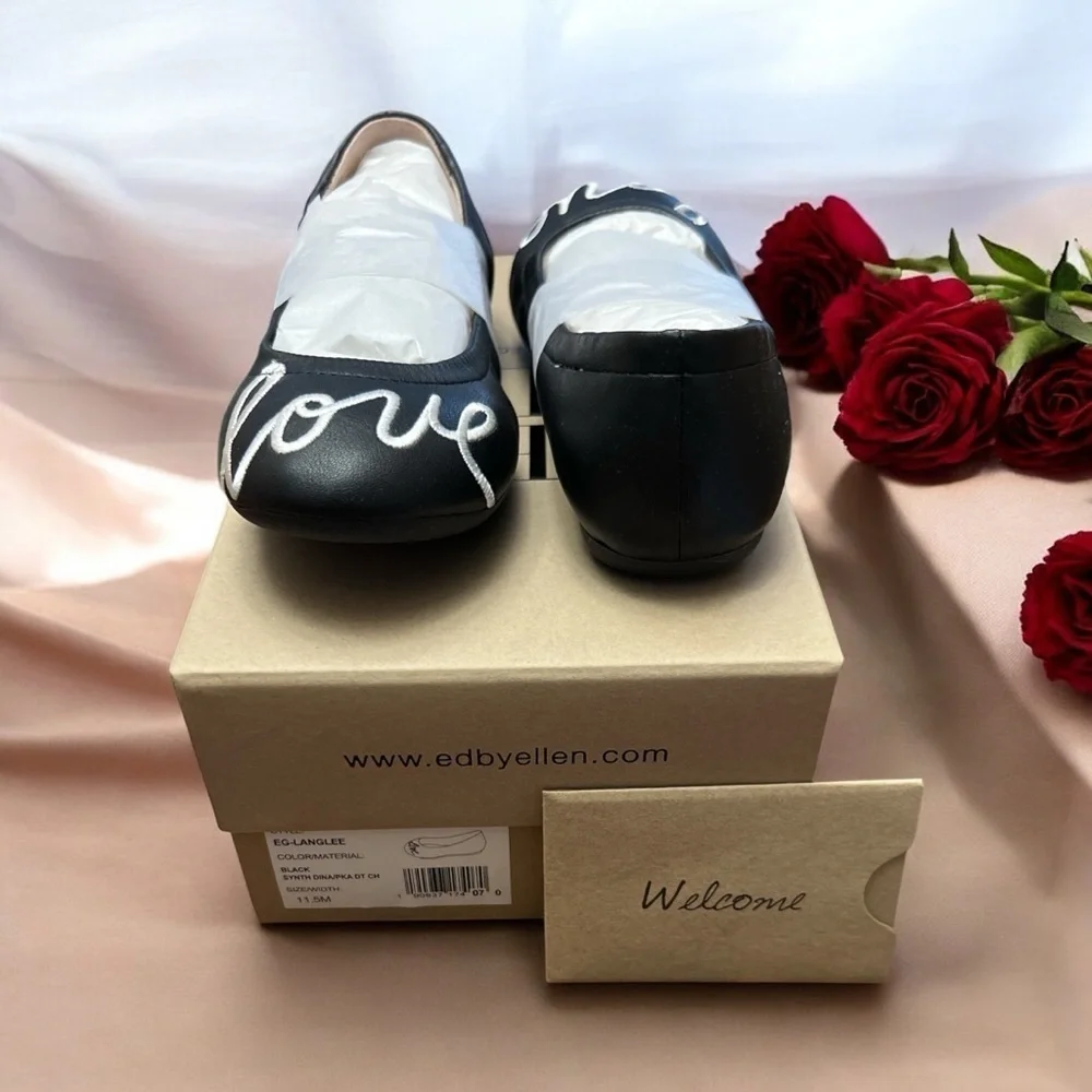 🆕Black Ballet Flats by Ellen, size 4.5M NWT