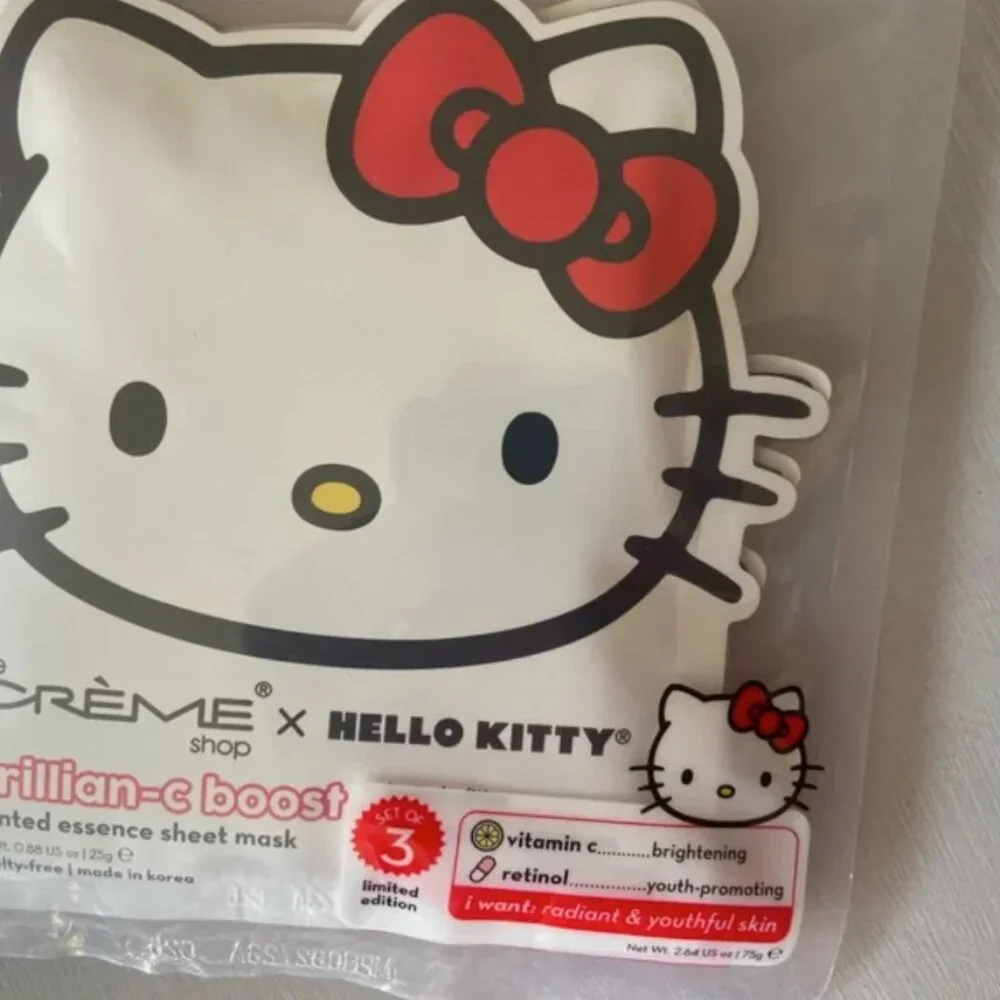 NWT The Creme Shop x Sanrio Sheet Mask Hello Kitty Limited Edition 3 Sheets