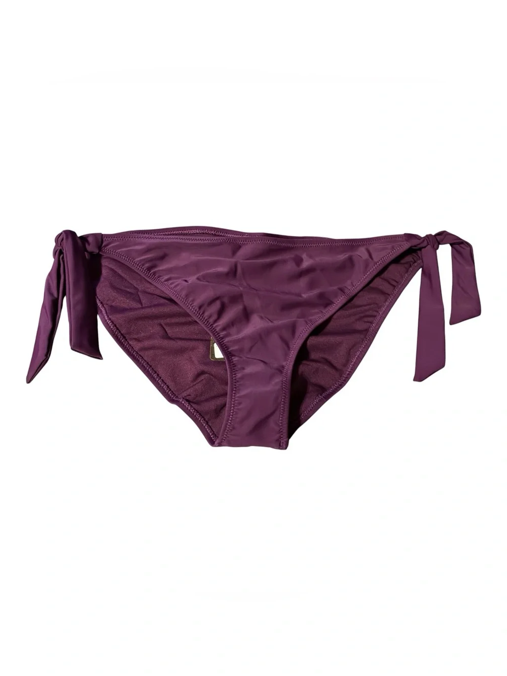 NWT CAPE JUBY PLUM/PURPLE SIDE TIE TANGA BIKINI BOTTMS SIZE XL