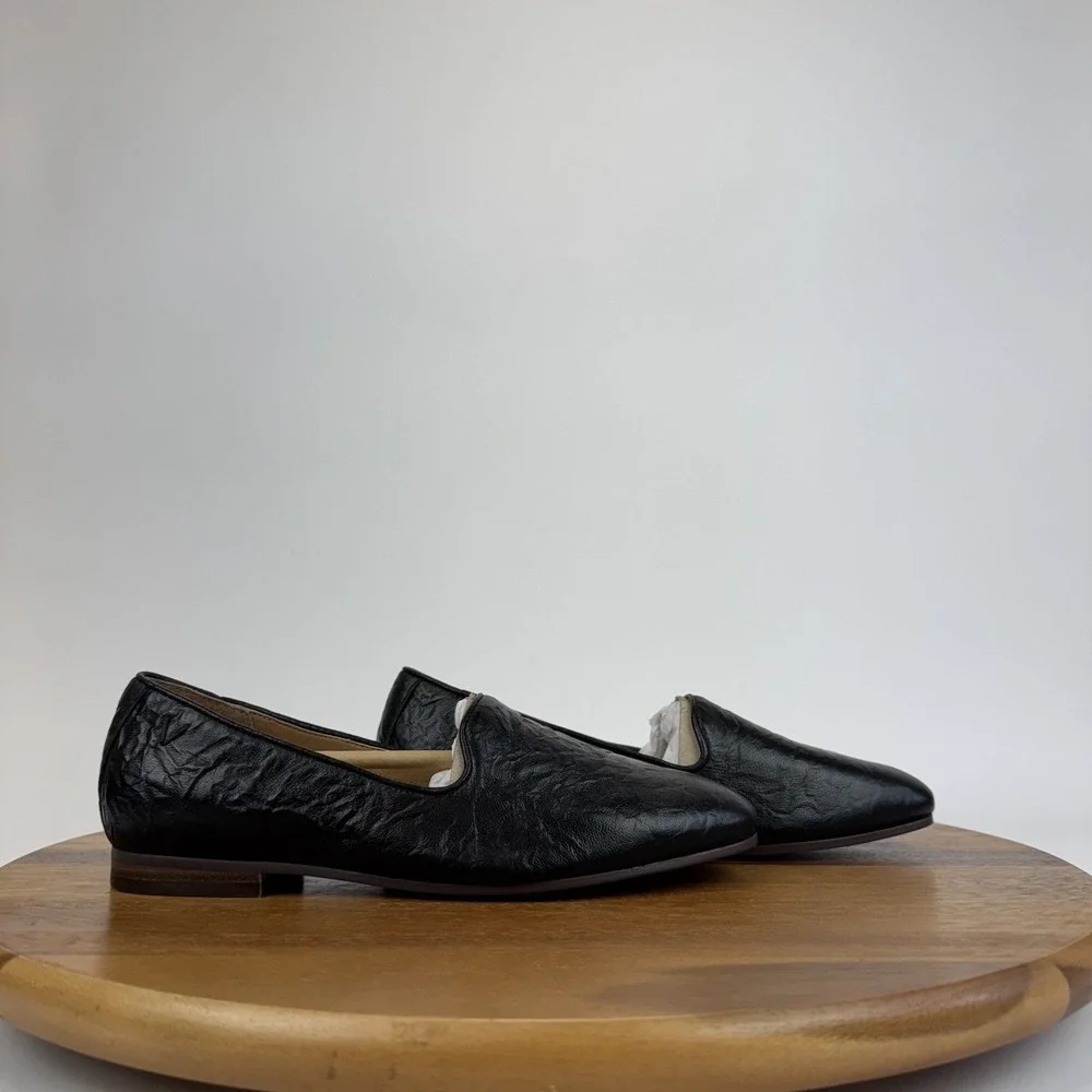 New Womens Vionic Willa II Black Soft Leather Comfort Casual Loafers Size 6 NWOB