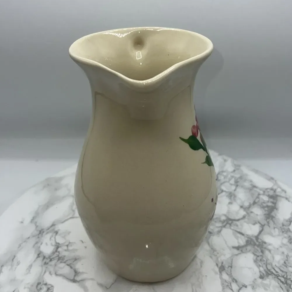 Emerson Creek Pottery yellow 8”h purple