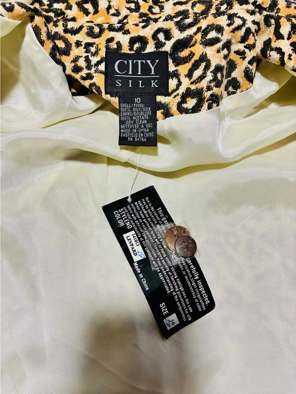 City Silk night buttons