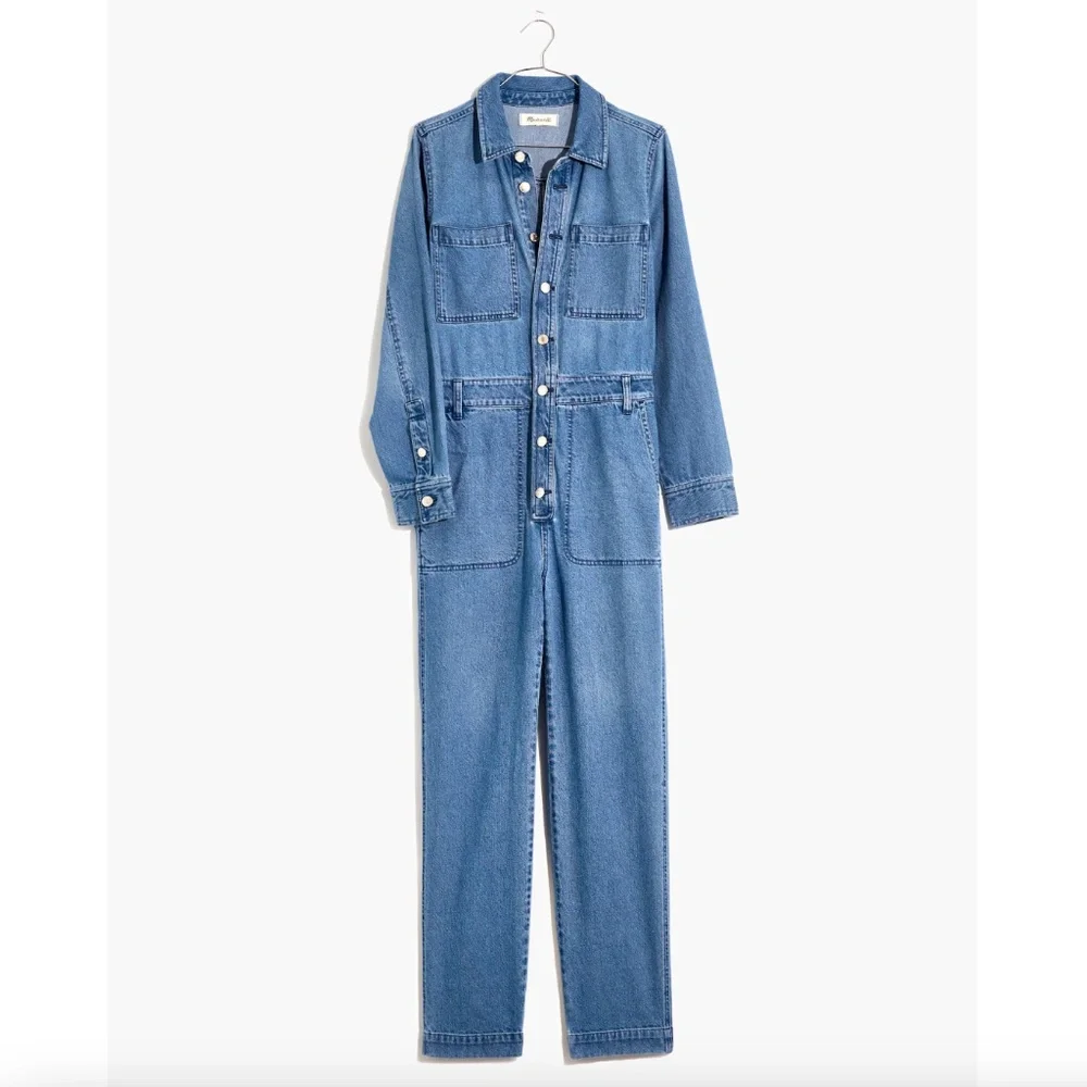 Madewell - Denim Relaxed Coverall Blue Glenroy Wash Jumpsuit Coveralls - XXL