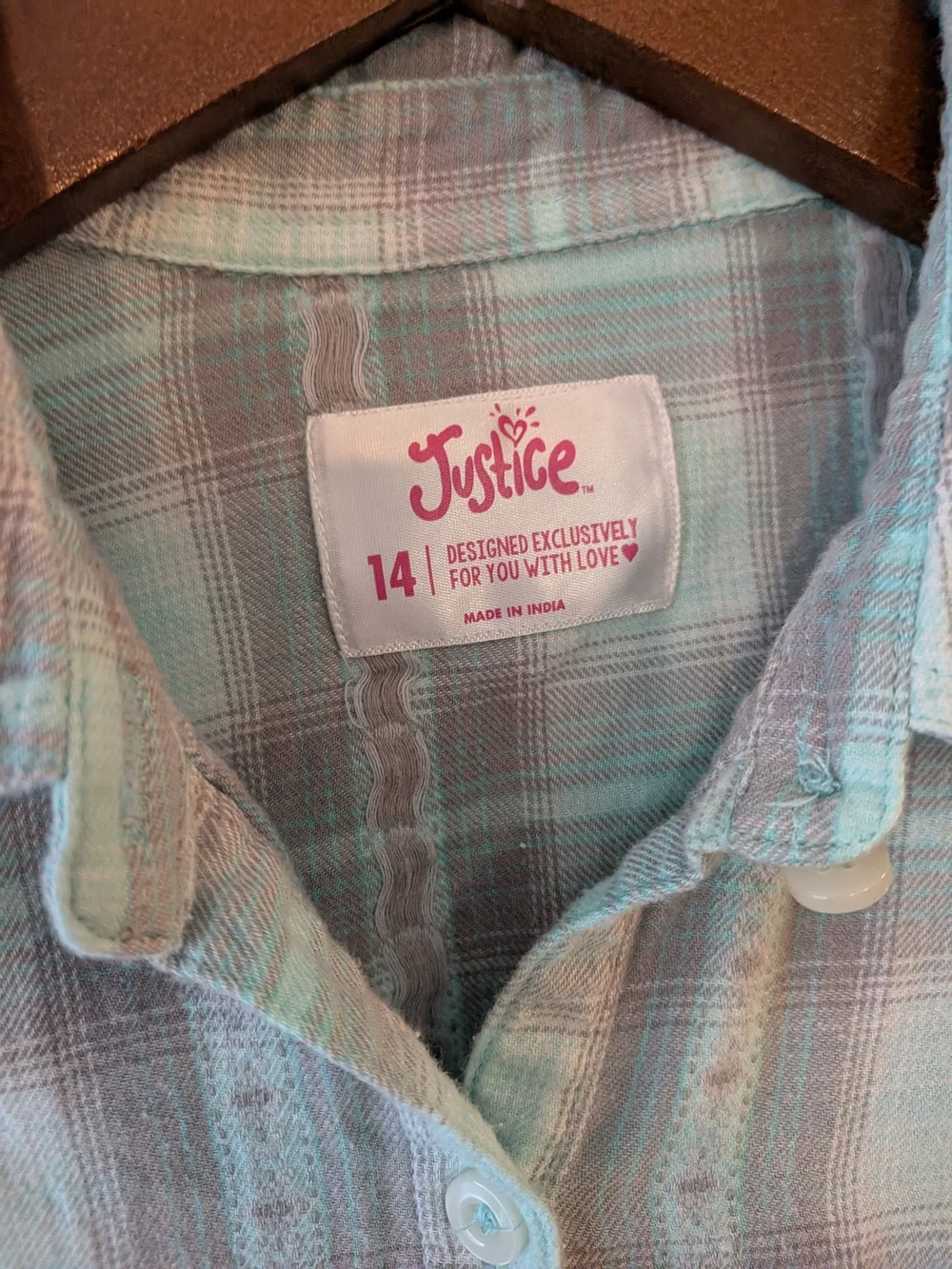 Justice soft plaid
