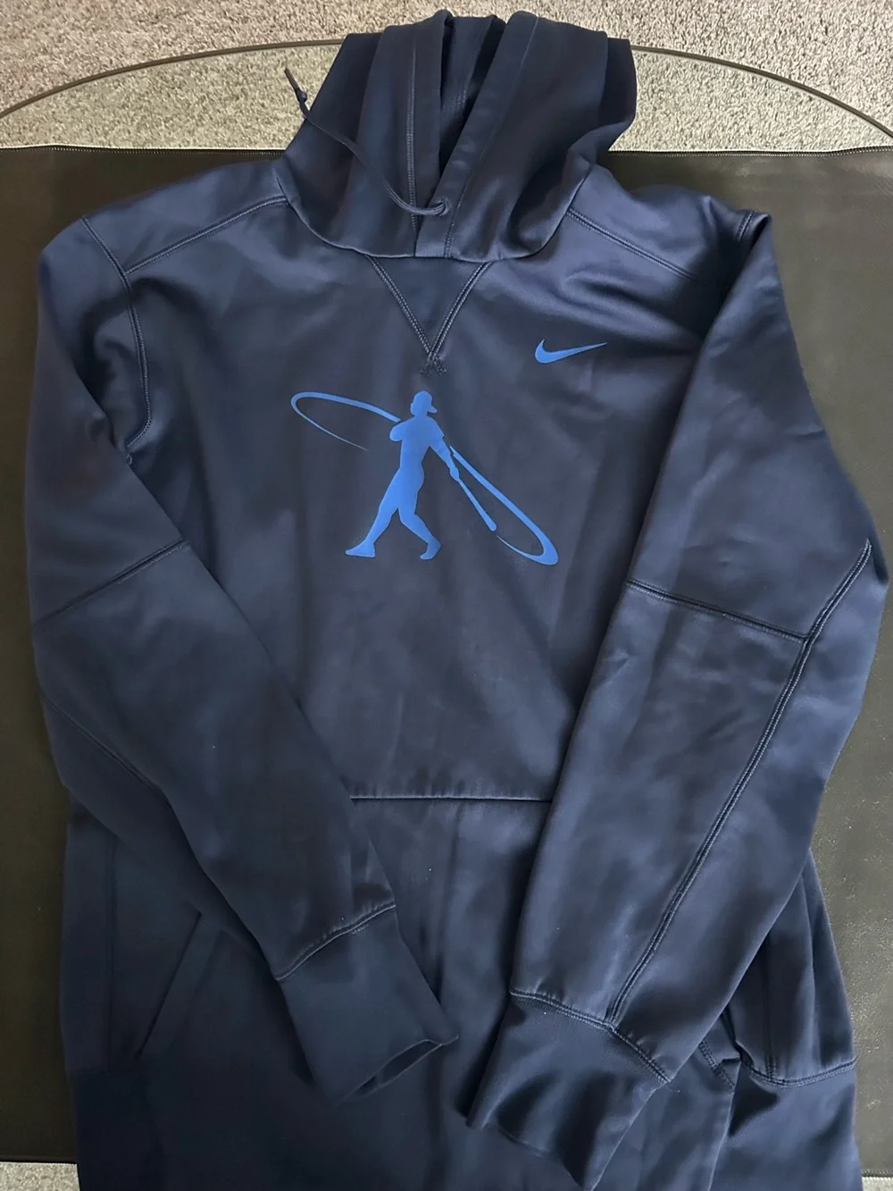 Nike Navy Hoodie with Light Blue Graphic