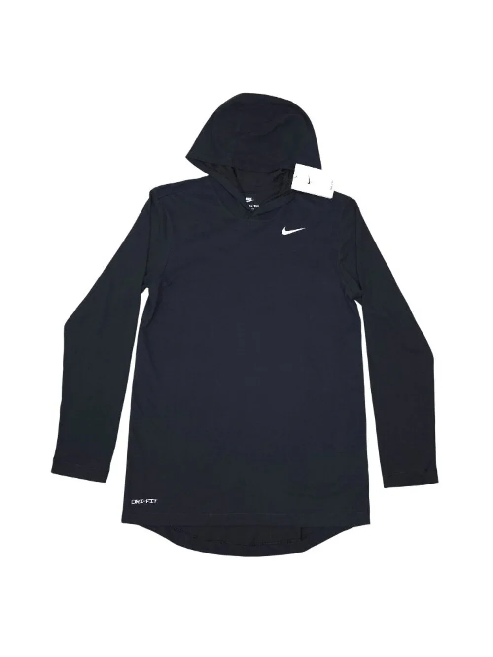 Nike Mens Dri-FIT Long Sleeve Hoodie Tee Shirt Size Small Black