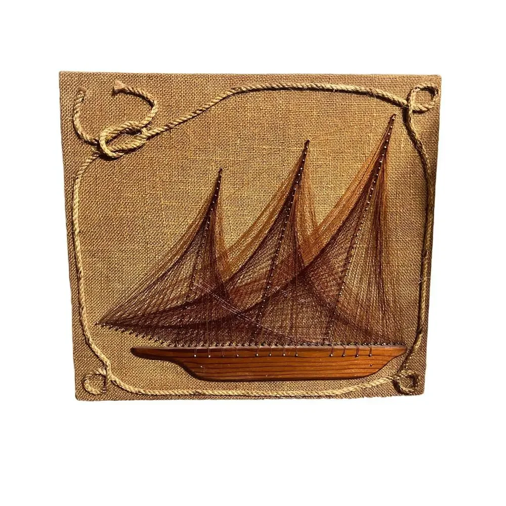 Mid Century Modern Sailboat String Art