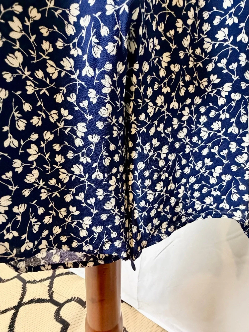 Reformation navy blouse