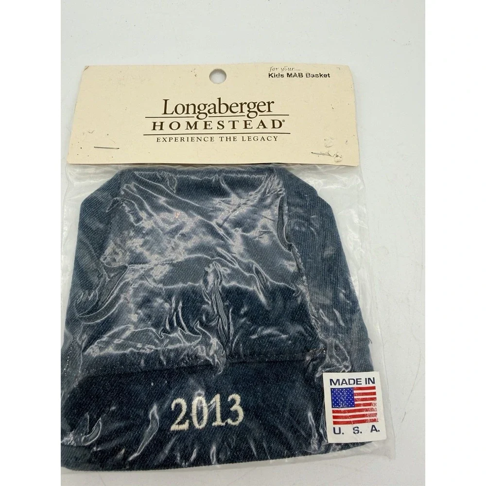 🧺👧 Longaberger 2013 Kids Make‑A‑Basket Liner‎ ONLY – Denim – NIP 👦✨