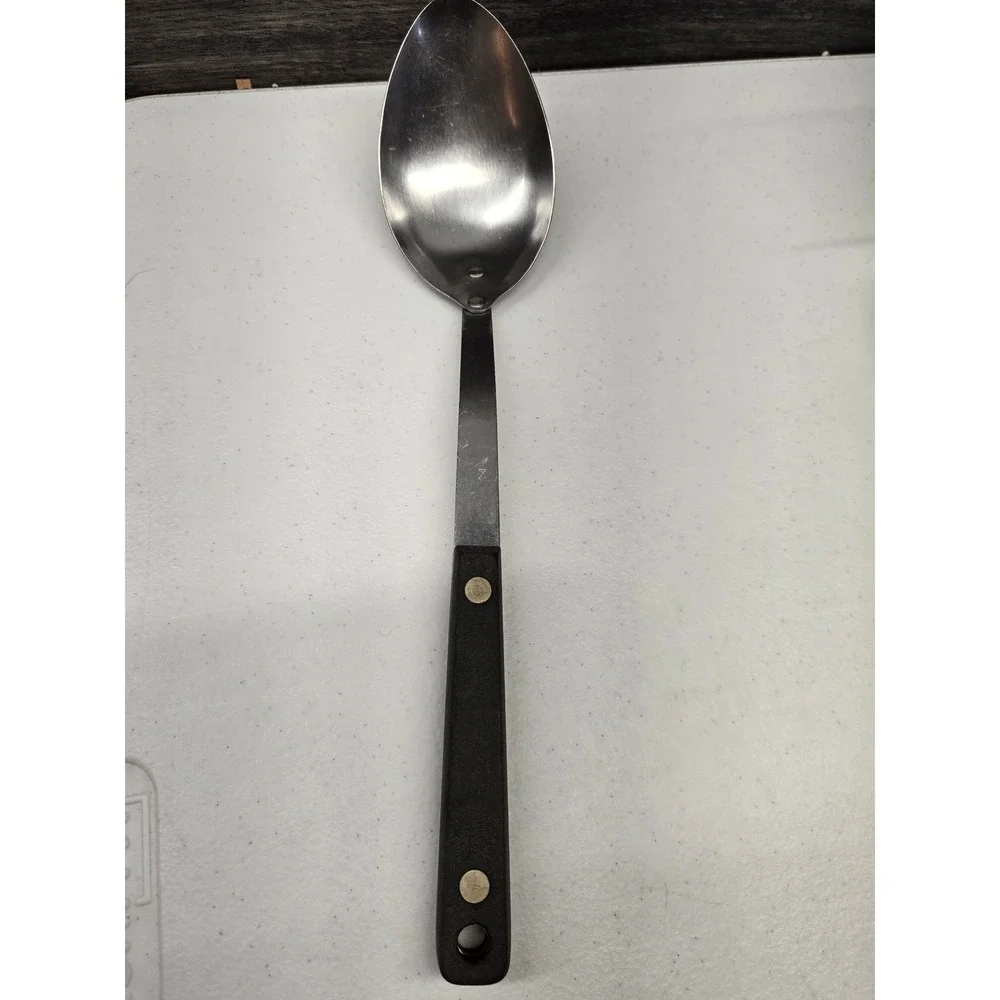 Catalina Stainless Steel Serving Spoon Black Riveted Handle Made in USA Utensil