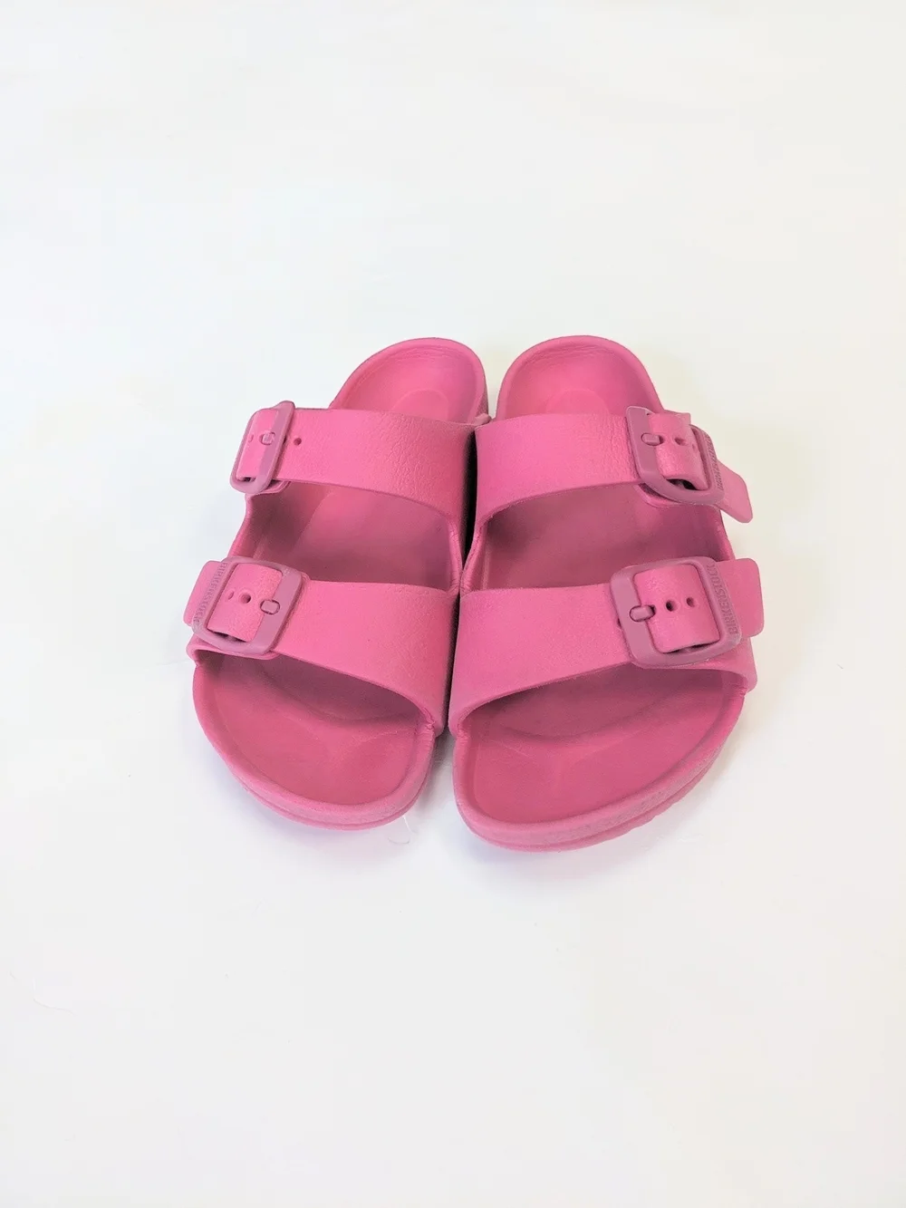 Birkenstock Arizona EVA Girls Bright Pink Sz US 11.5/EU 29 Two Strap Slides