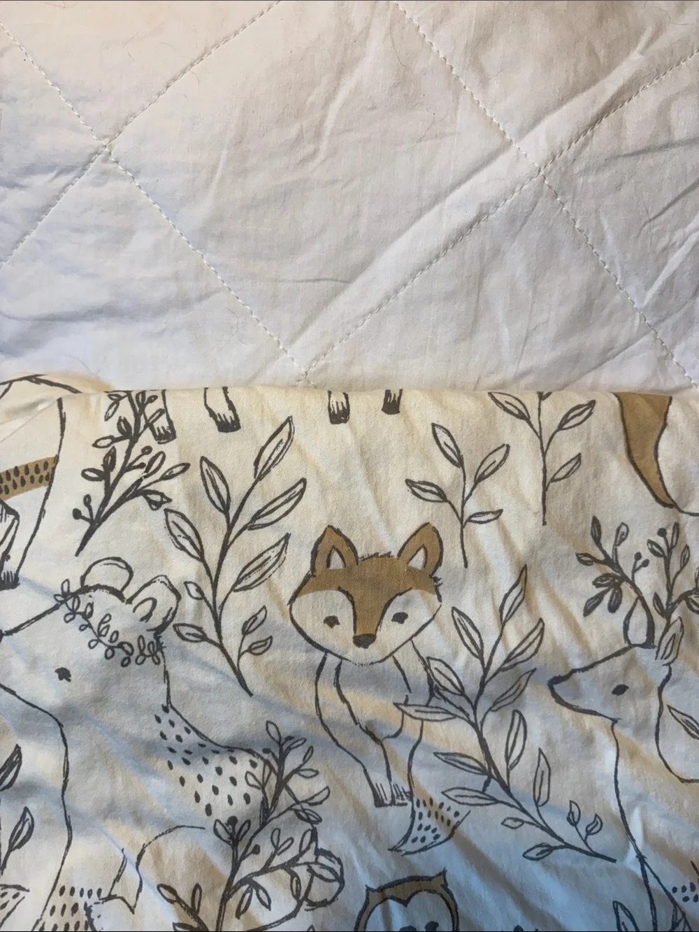 Crib Size Mattress Protector & Woodland Fox Sheet Set