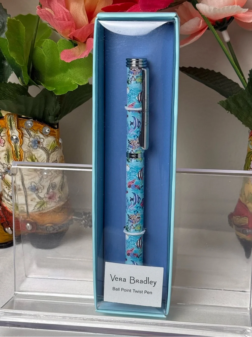 NWT Vera Bradley Antilles Treasure Ball Point Pen Retired Pattern Twist Pen