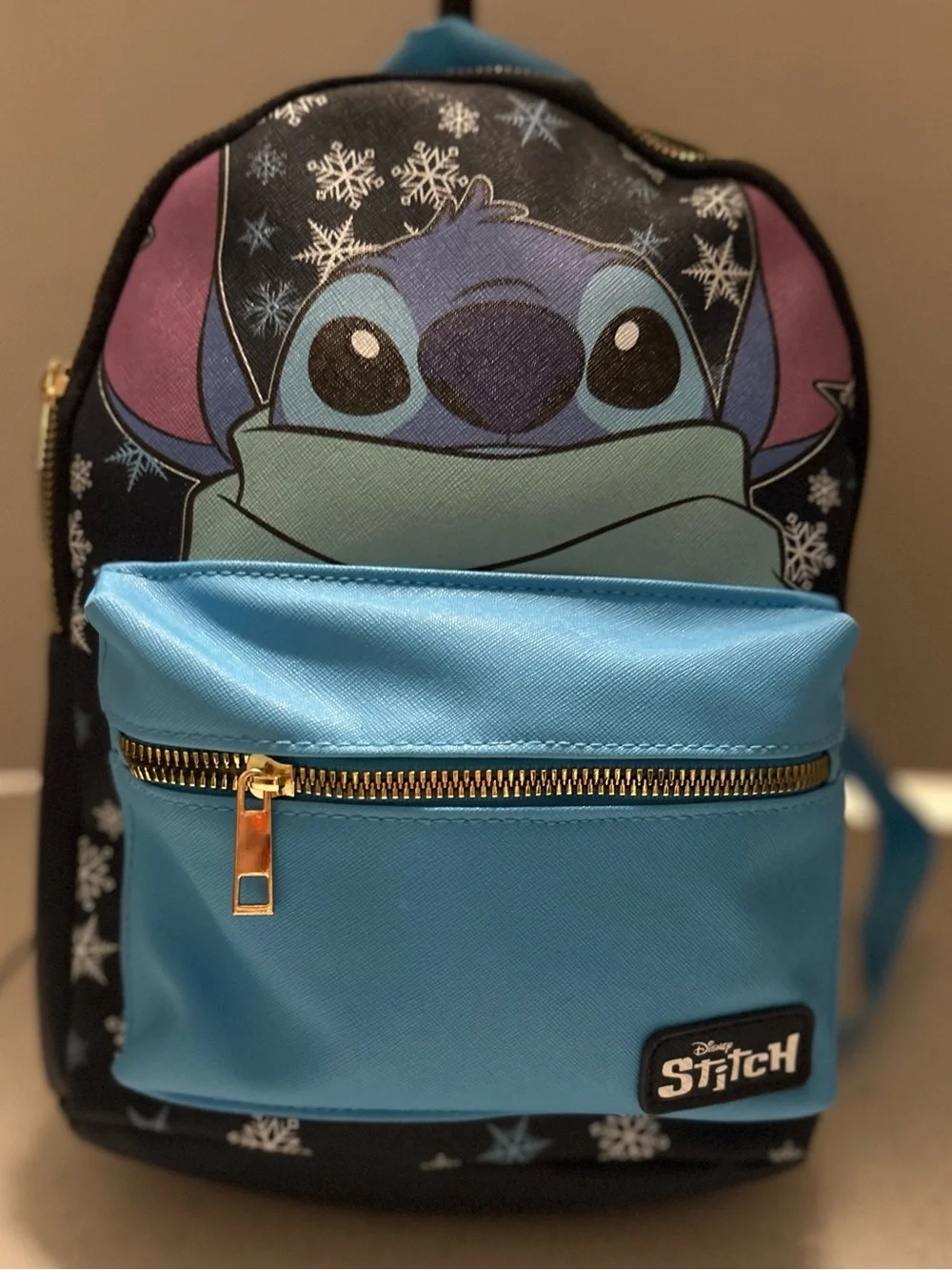 Kids Blue Stitch Mini Backpack with Disney Squishes