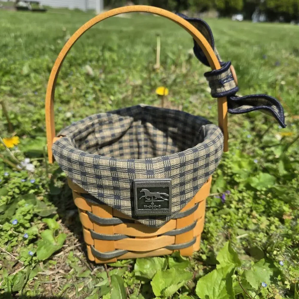 Longaberger Crawford Barn Small Basket Fabric‎ Liner