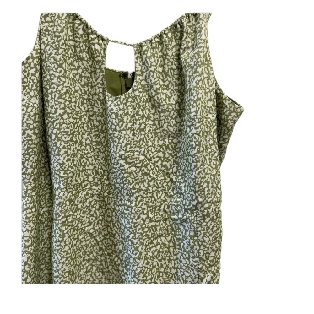 Abercrombie & fitch Medium green white ladies spaghetti strap maxi dress