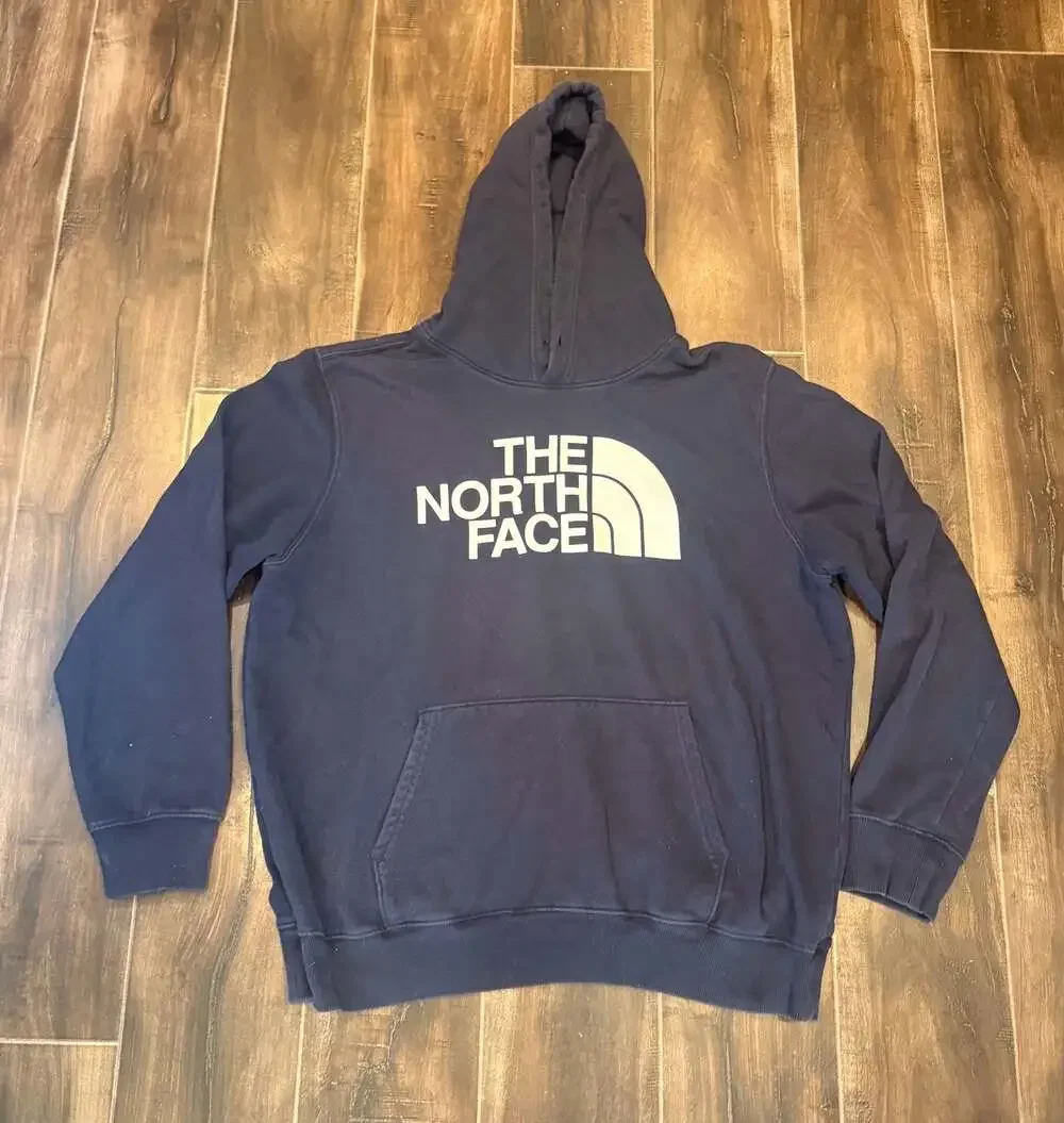 The North Face Men's Half Dome Pullover Hoodie in Navy Blue, Size XL