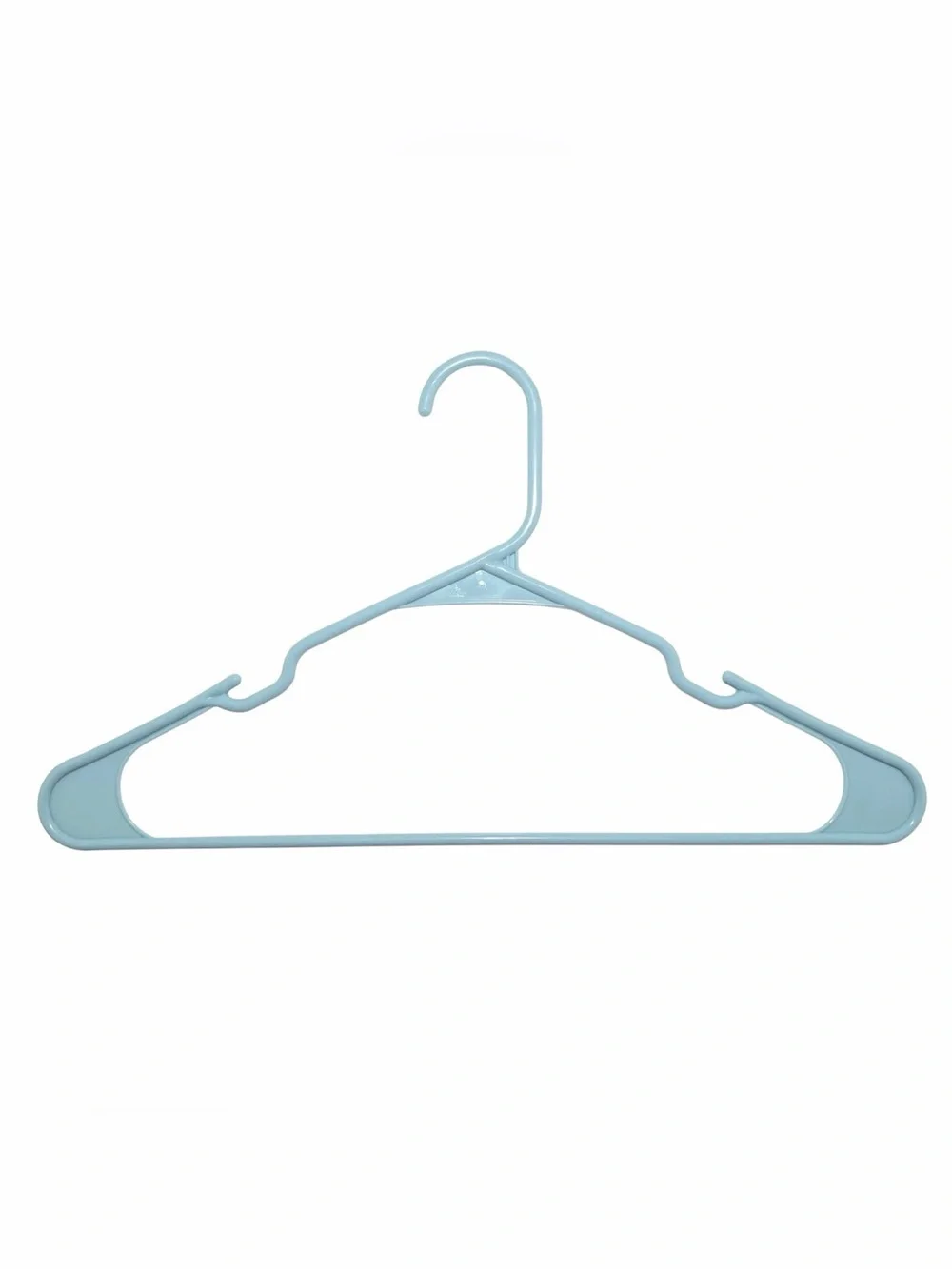 10/$25🦋 Lot of 25 Mainstays Plastic Notched Adult Hangers in Blue Cameo