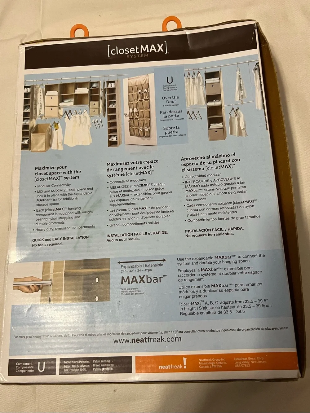 Closetmax system over