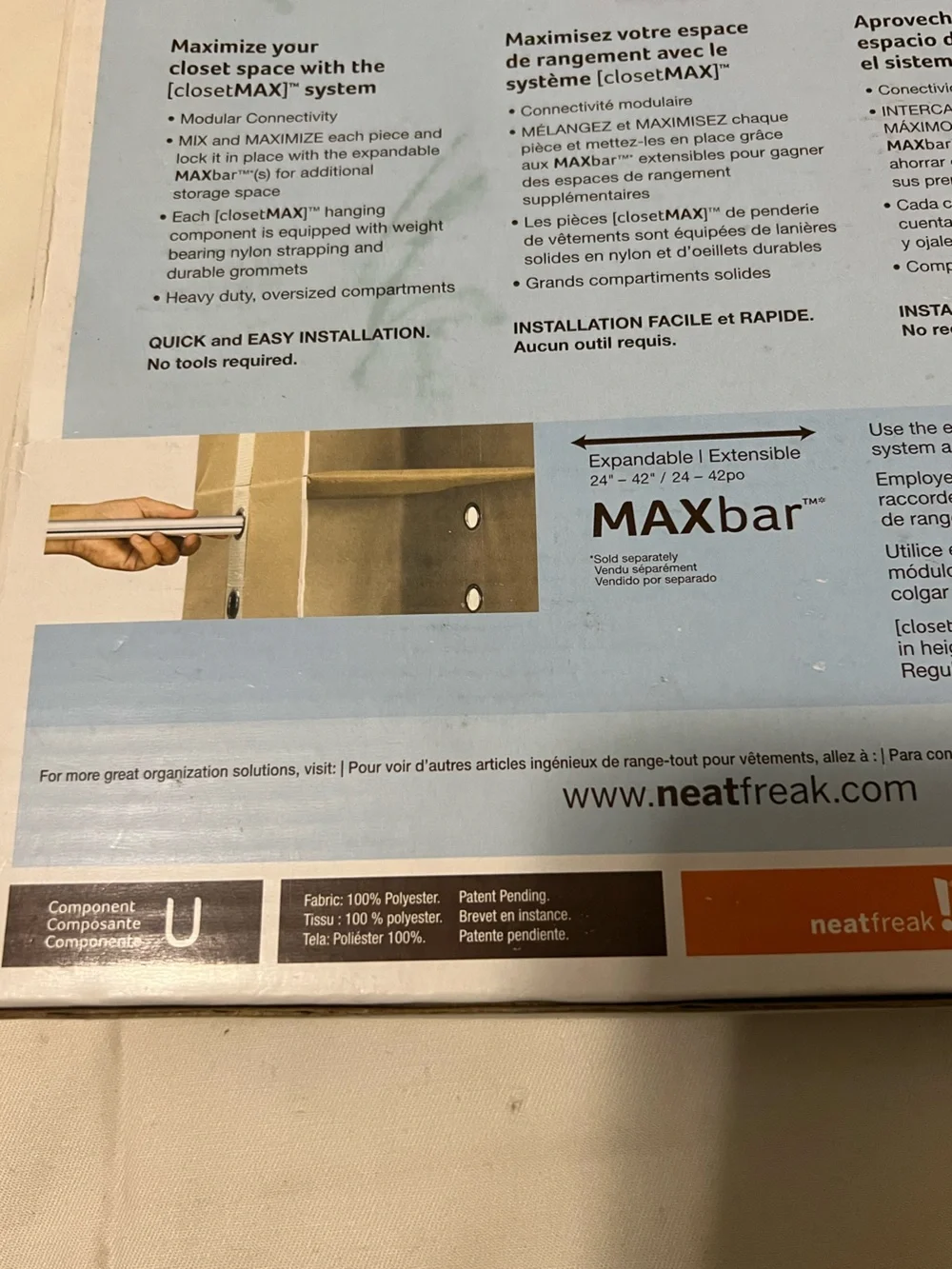 Closetmax system over