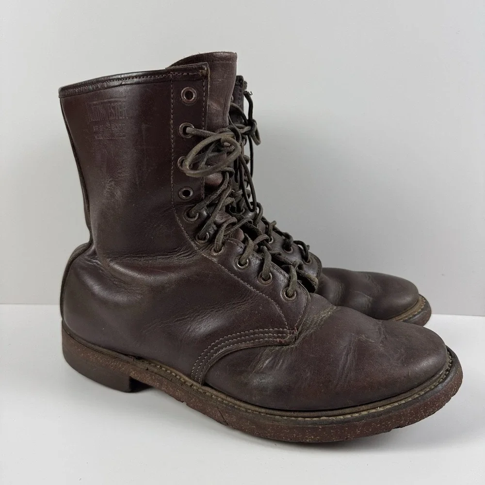 Vintage 50s Work/Service Boots Northwester‎ Air/Space Boot 9.5 EE Wide Armortred
