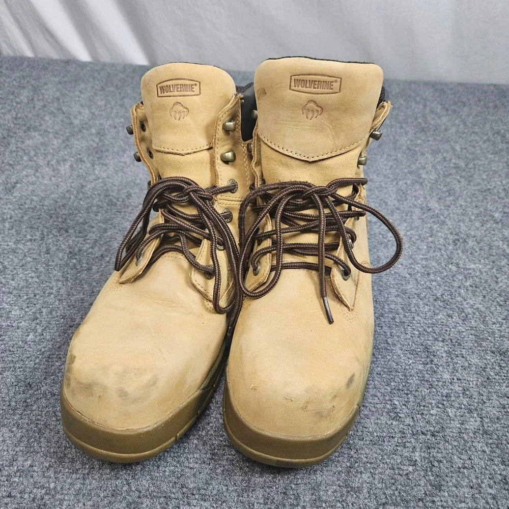 Wolverine Work‎ Boots 13M Tan Waterproof Leather Safety Toe EH ASTM Workwear