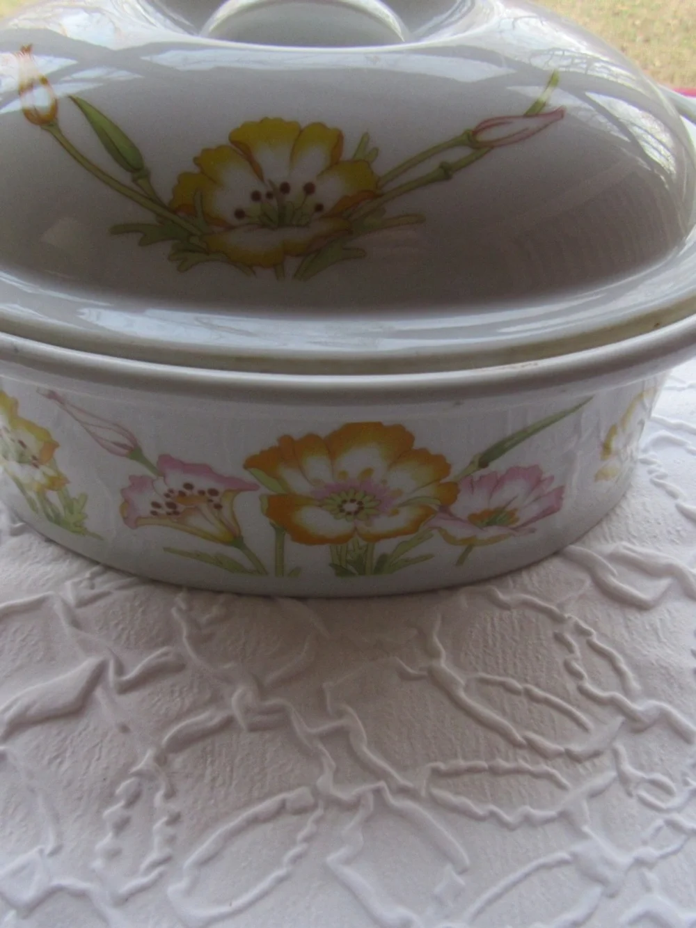 Vintage TOSCANY Fine China Jessica Serving Dish Casserole Lid Oven table Japan 9