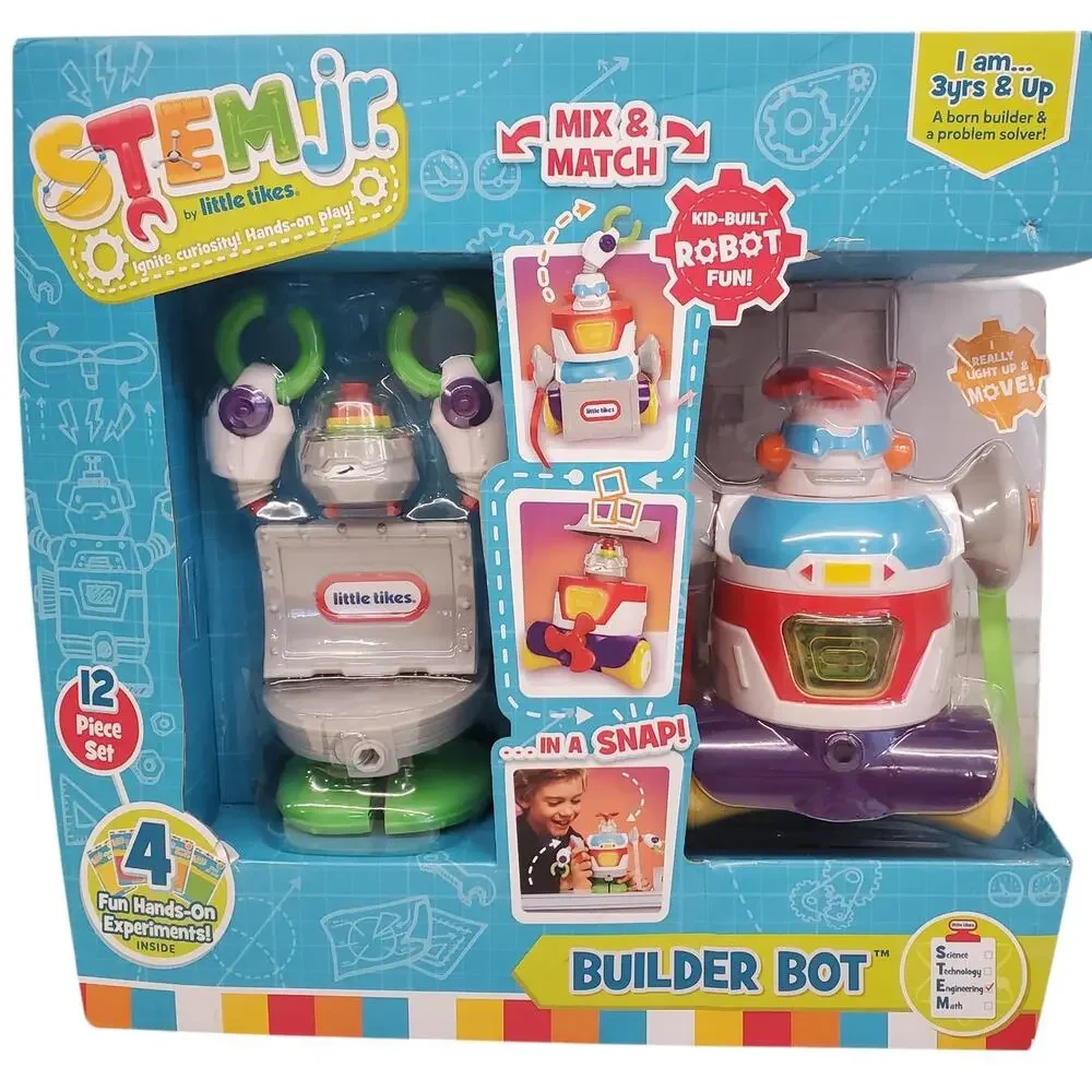 Little Tikes Stem Jr Builder Bot Robot Playset Hands On Educational Toy NEW
