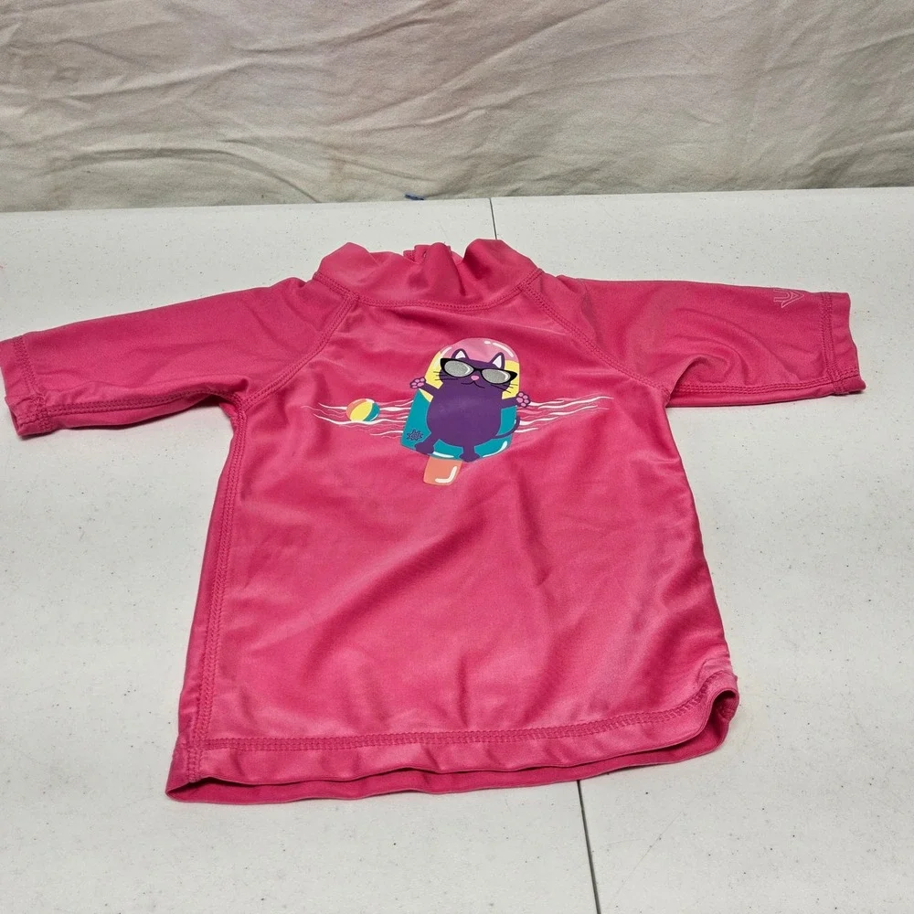 UVSkinz Rash Guard Kids 2T Pink Cat Popsicle UPF 50+‎ Sun Shirt 1210230101