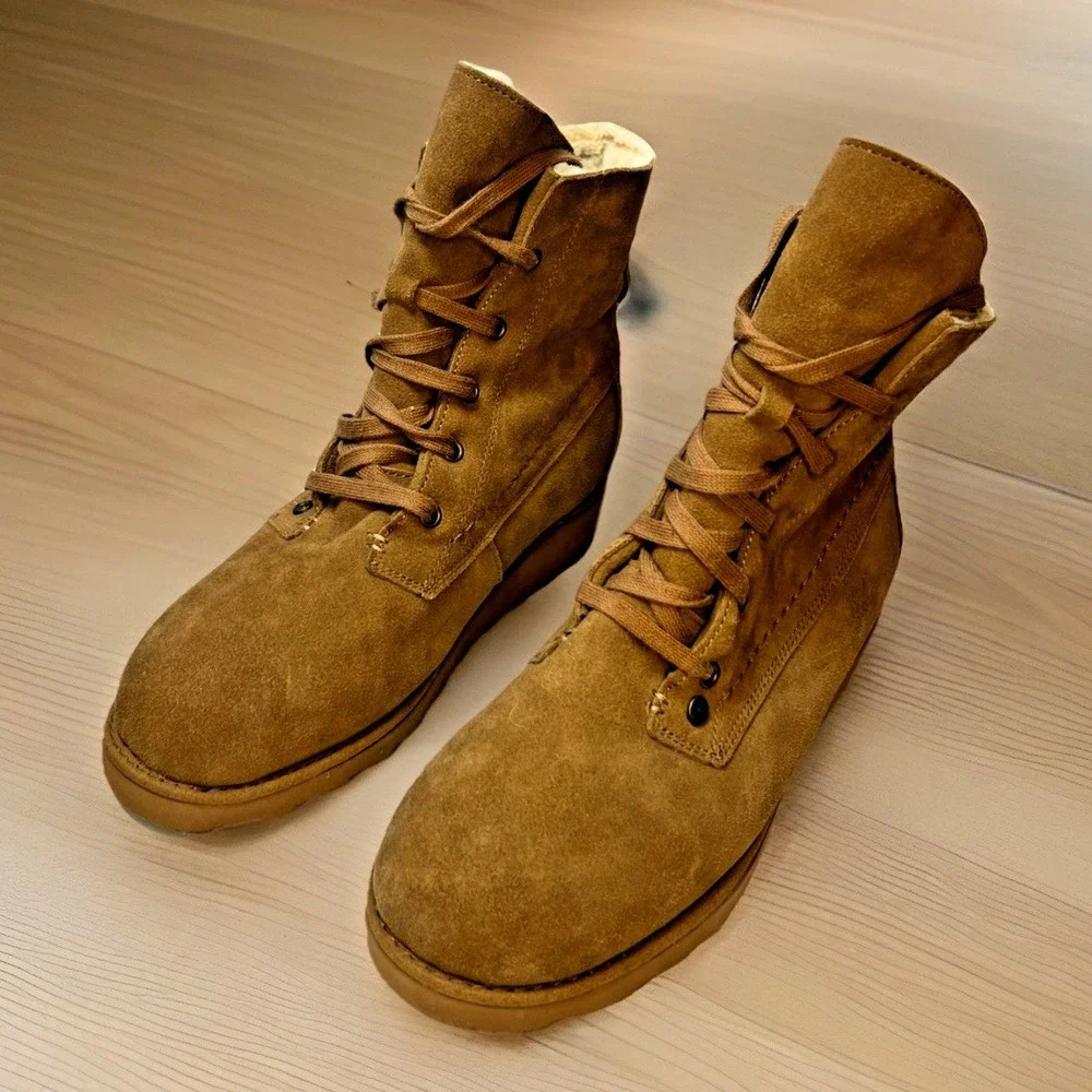 Bearpaw Krista 2025W Suede Shearling Winter Boots Women's 10‎ Unworn Wool Lined