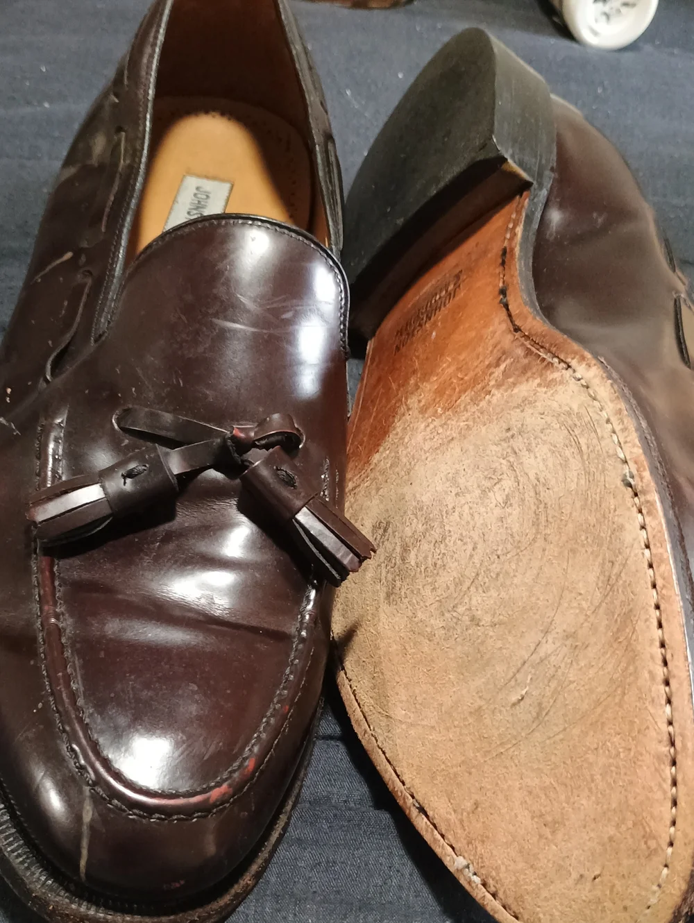 Johnston & Murphy polished dark