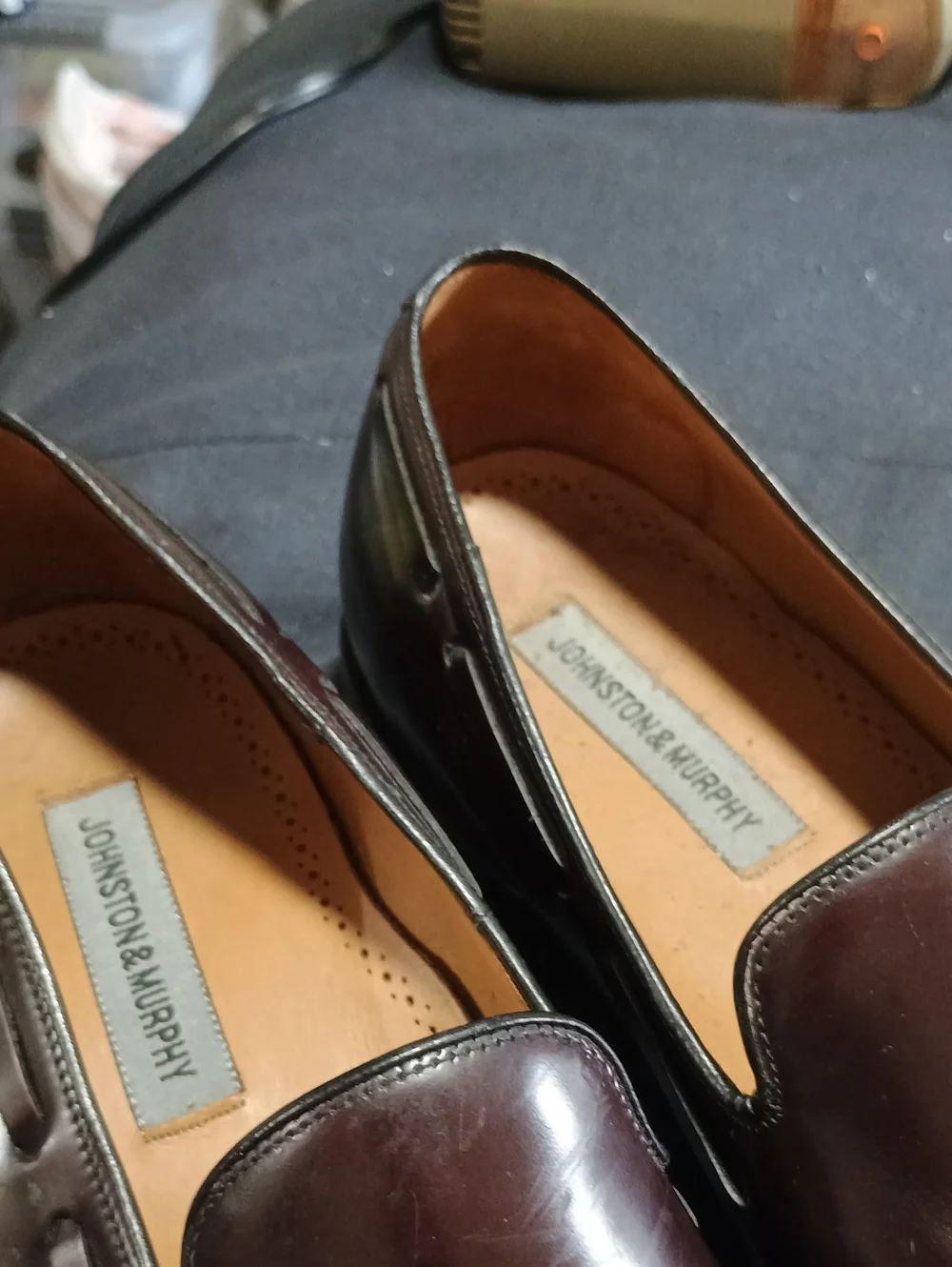 Johnston & Murphy polished dark