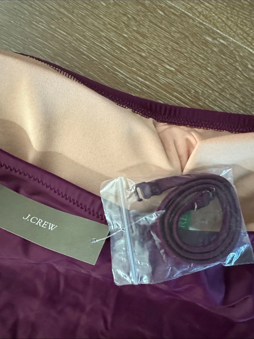 J. Crew straps included