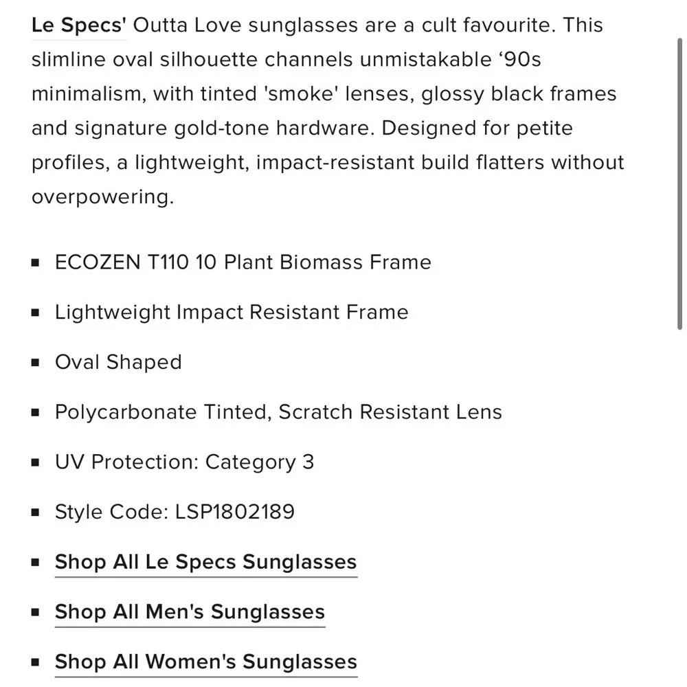 Le Specs slim oval