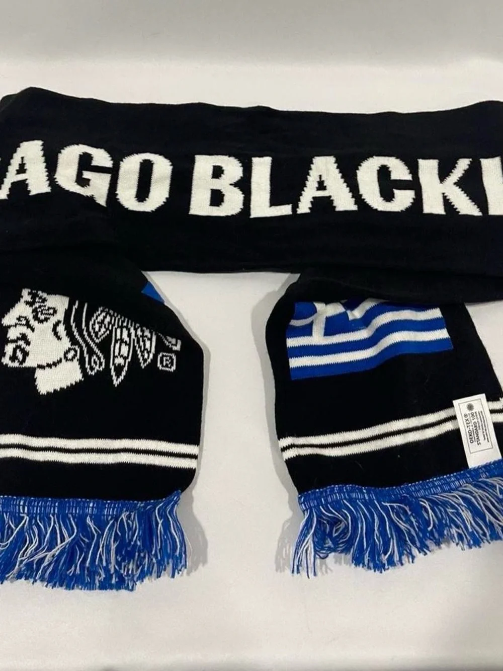 Black And Blue Chicago Blackhawks Scarf
