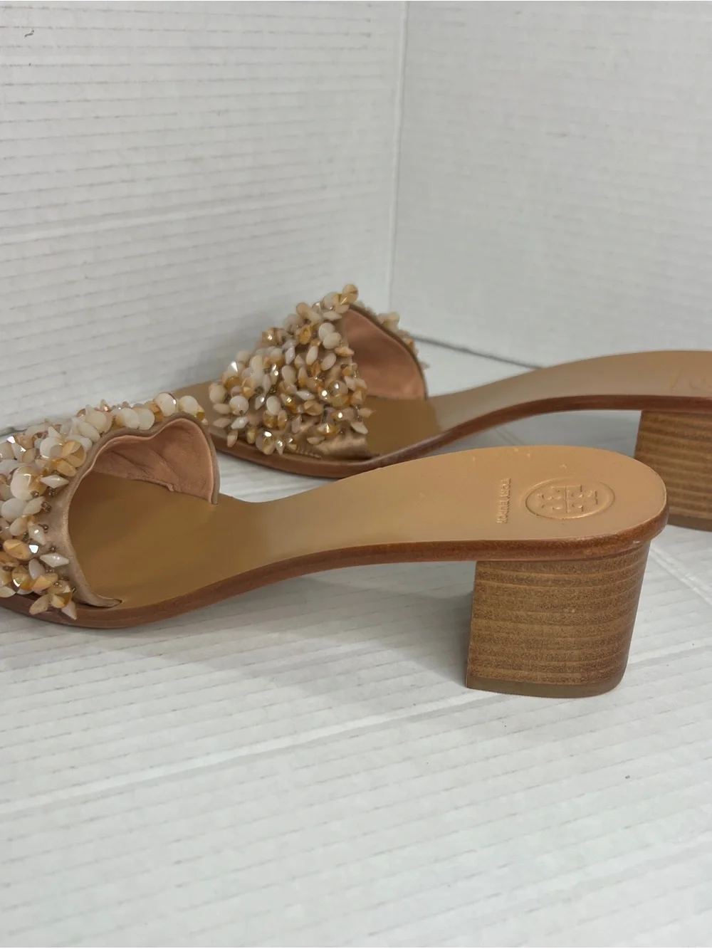 Tory Burch beaded slide