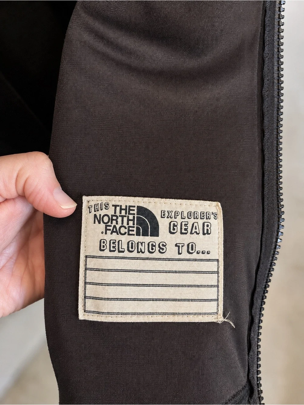 The North Face school zip color