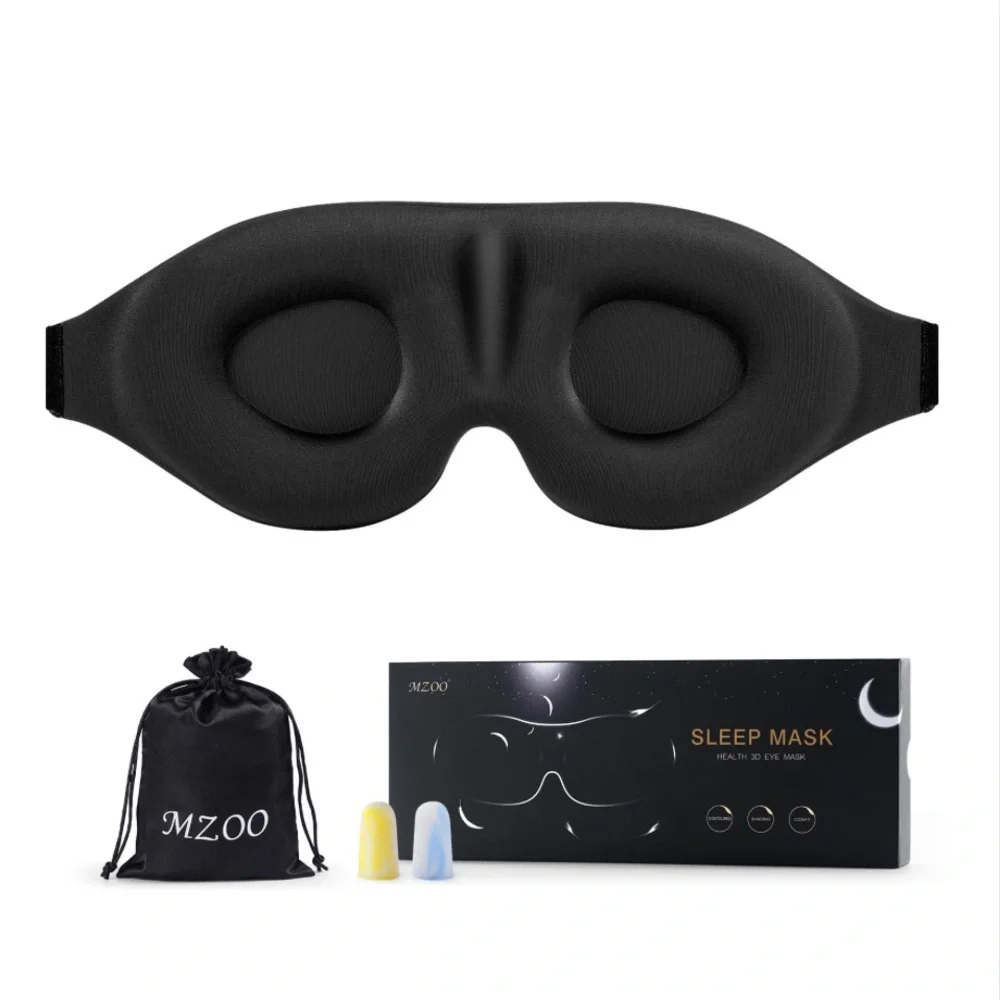 Black 3D Sleep Mask Zero Eye Pressure