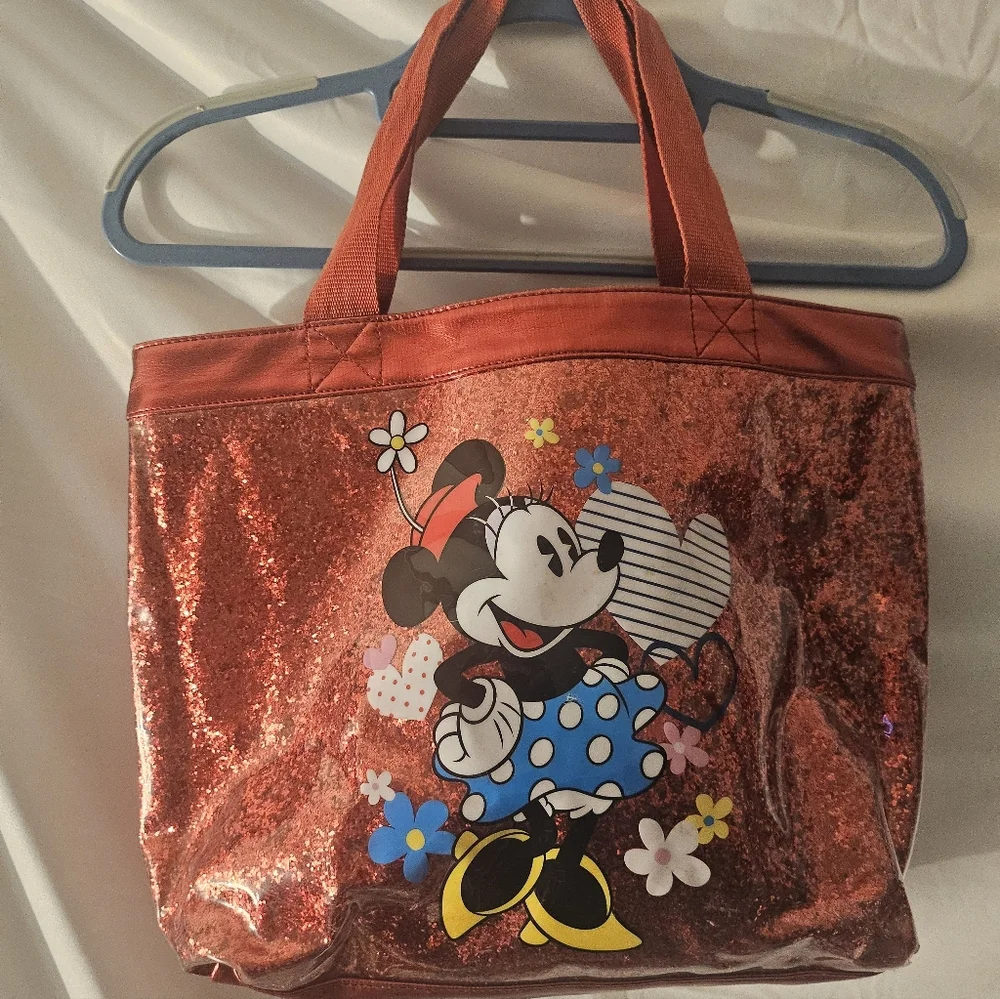Red‎ Glitter Minnie Mouse Tote Bag