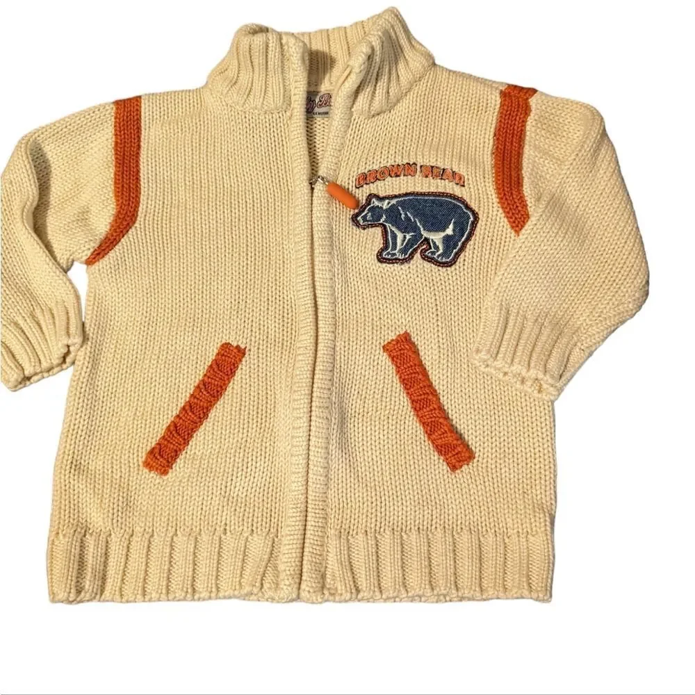 Buddy Boys vintage infant knit cardigan sweater jacket size 12 months‎