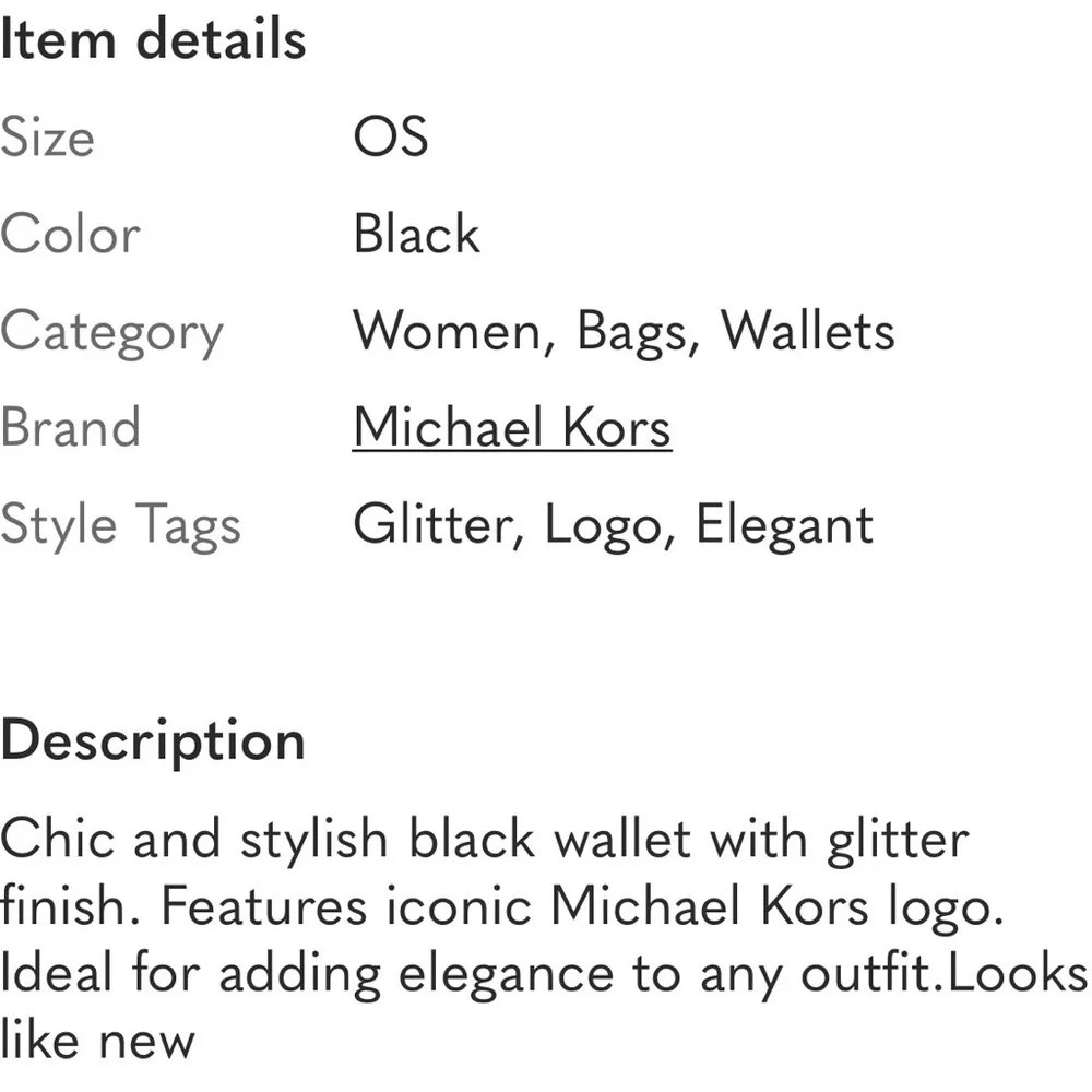 Michael Kors stains damage