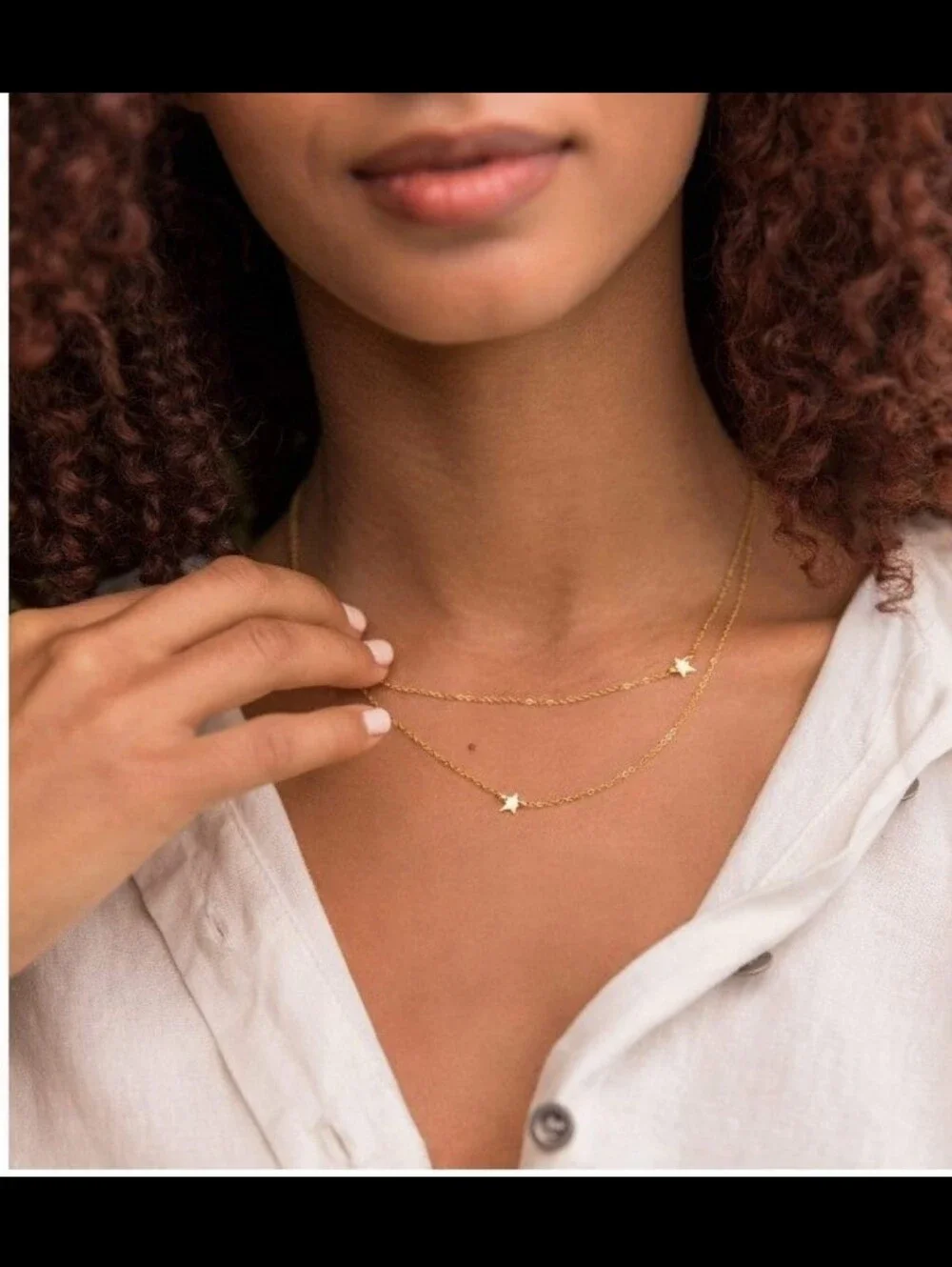 JZJ by Jennifer Zeuner Gold-tone Star double-strand necklace