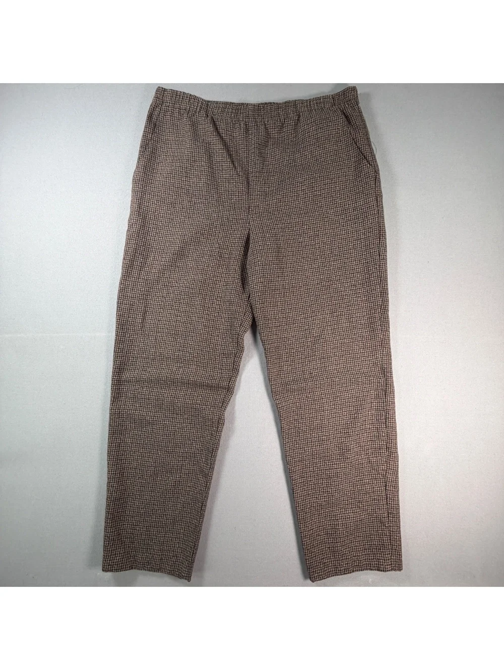 Vintage 80s 90s Hills Creek Plaid Pants Womens 10 USA Houndstooth Slacks