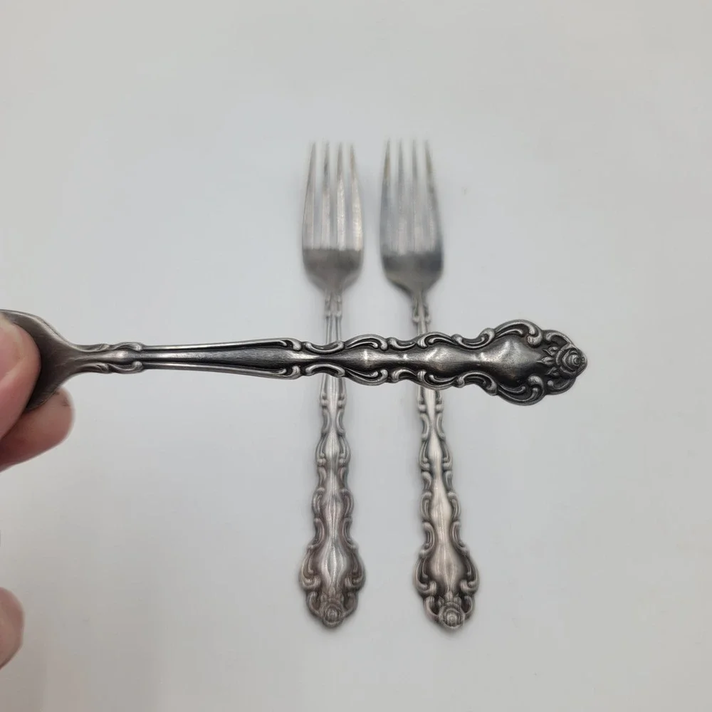 3pc VTG Oneida Community‎ Modern Baroque Silverplate Dinner Forks Flatware
