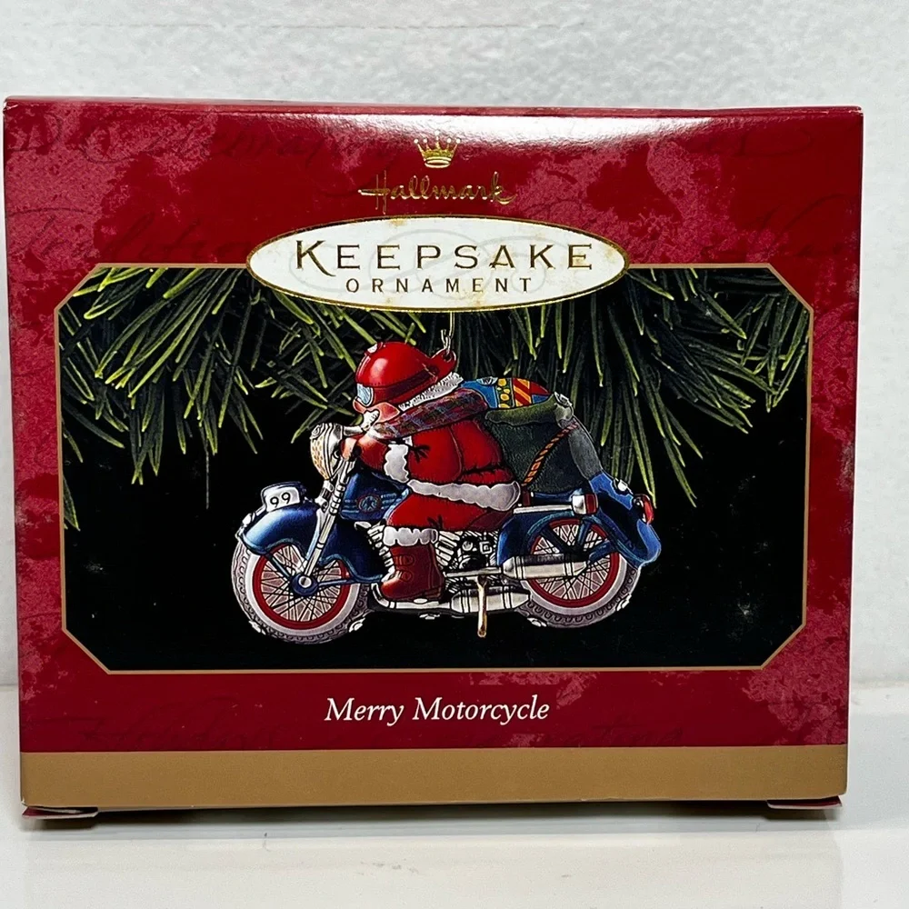 #49 - 1999 Hallmark Keepsake Ornament‎ - Merry Motorcycle
