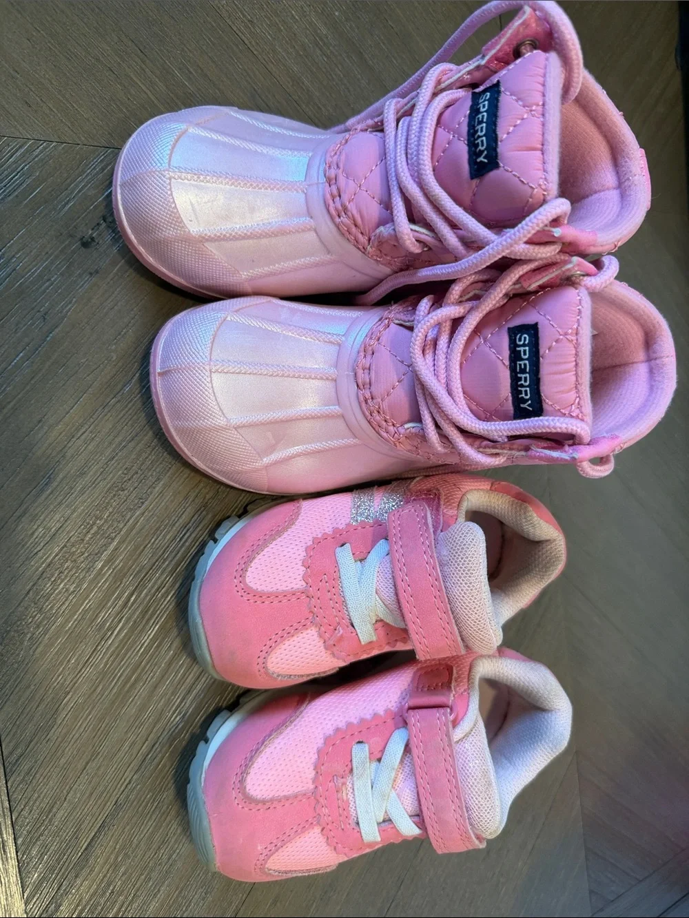 BUNDLE!! Sperry Kids Pink Snow Boots with Matching Pink Sneakers Set