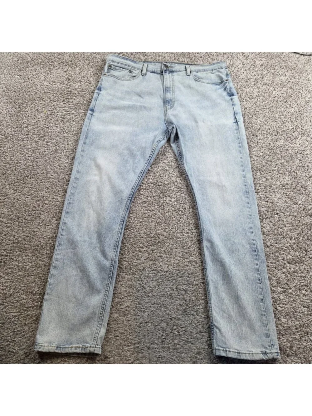 Signature By Levi Strauss & Co. Jeans Mens 38x32 Blue Acid Wash Denim Distressed