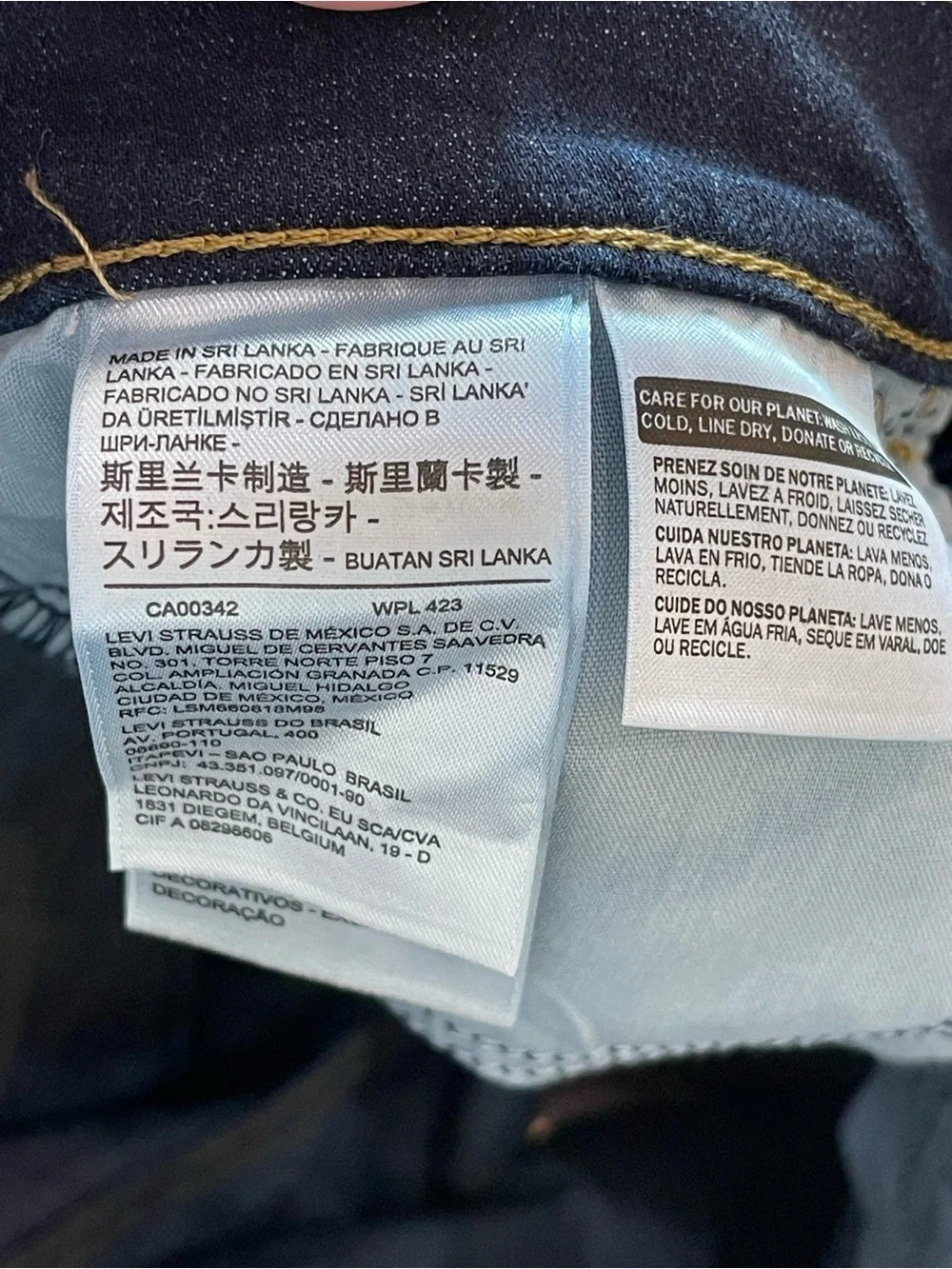 Levis levi denim